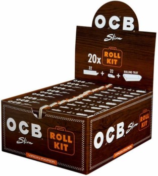 Ocb Papier Unbleached Slim Virgin + Tips +Roll Kit
